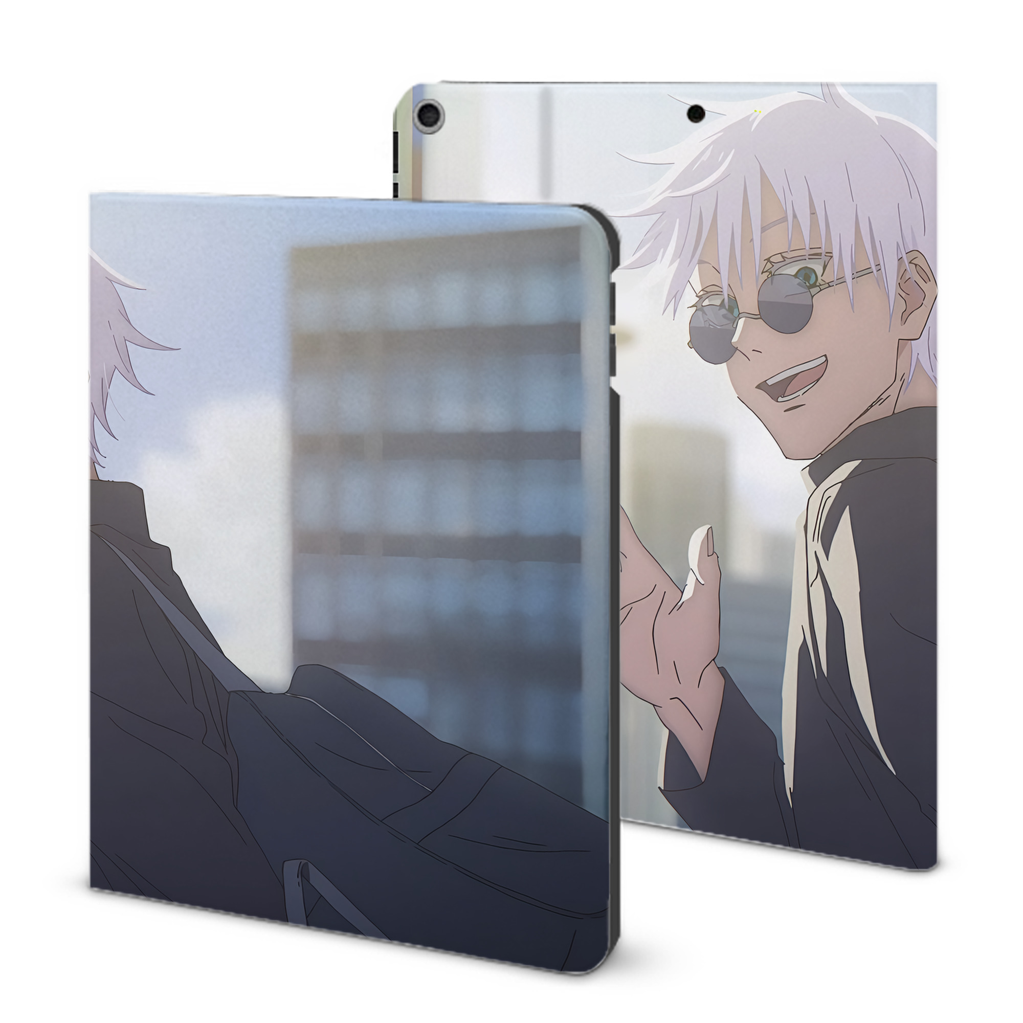 （画像用） 呪術廻戦 Jujutsu Kaisen IPad ケース ブック型 PUレザー TPU 耐衝撃 軽量 薄型 ペン収納なし 全面保護 IPad 各モデル対応